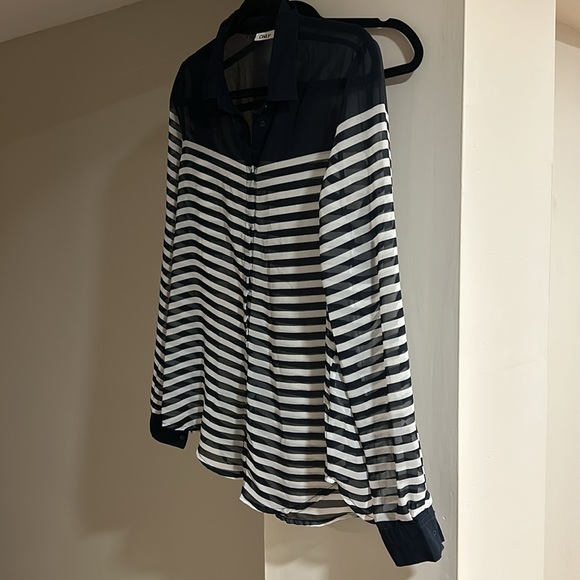 ONLY see through striped blouse - M - Picture 4 of 4